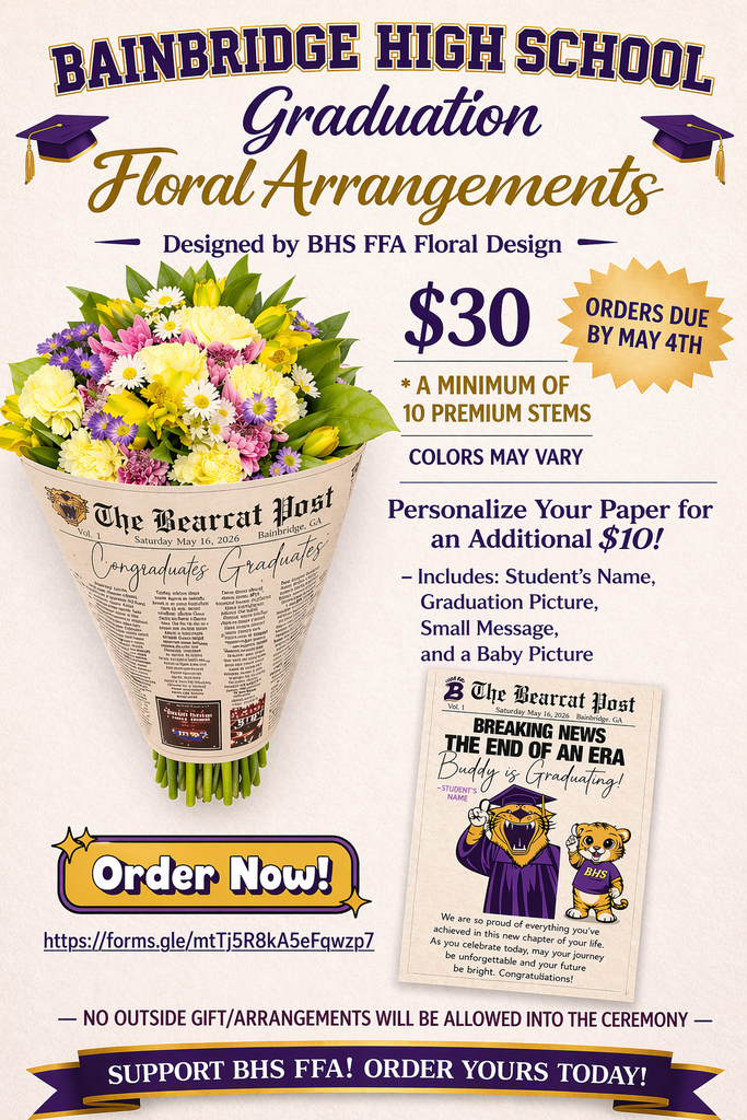 2026 BHS FFA Graduate Floral Arrangements