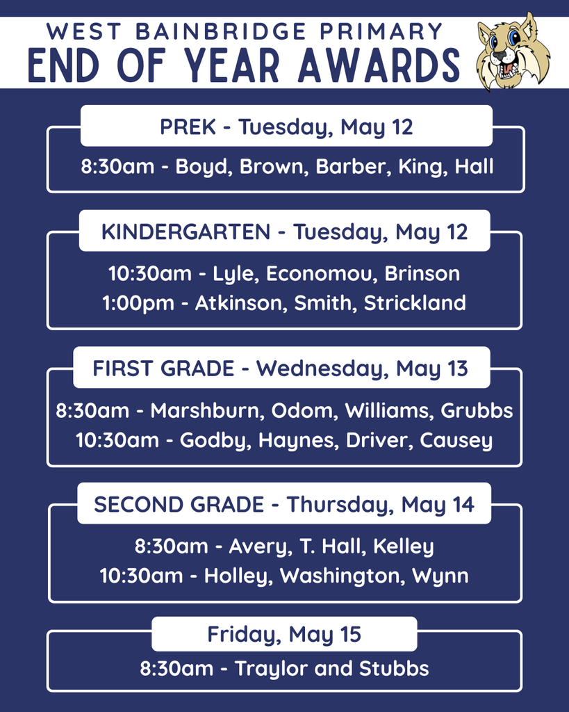 Awards Day Schedule