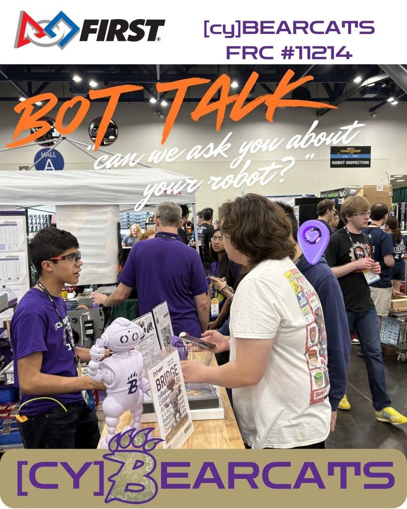 Stop by our PIT or we'll come visit you or you come visit us...and Let's Talk Bots