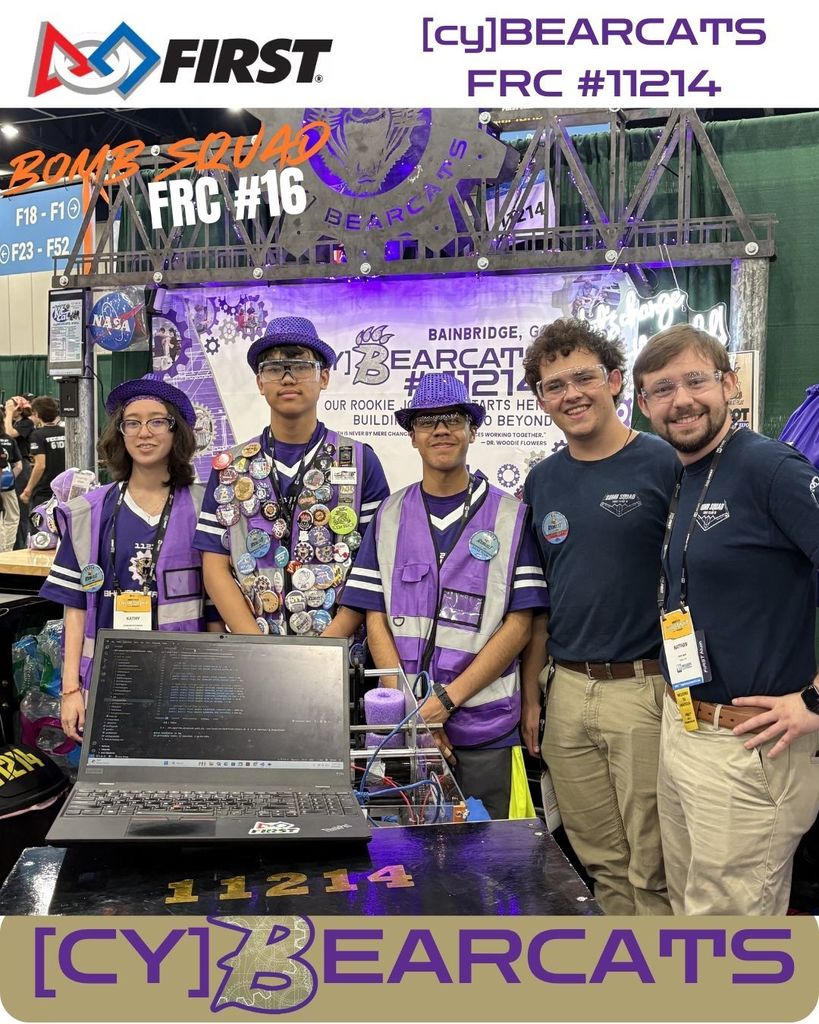 Look at us, ROOKIES talking to FRC 16 BOMB SQUAD!!!!