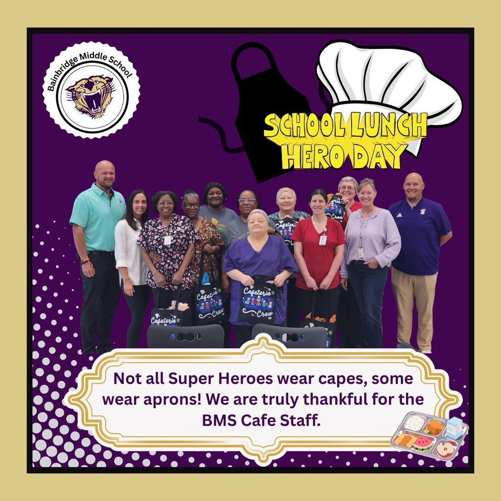Not all super heroes wear capes, some wear aprons. We are truly thankful for the BMS Cafe Staff. 