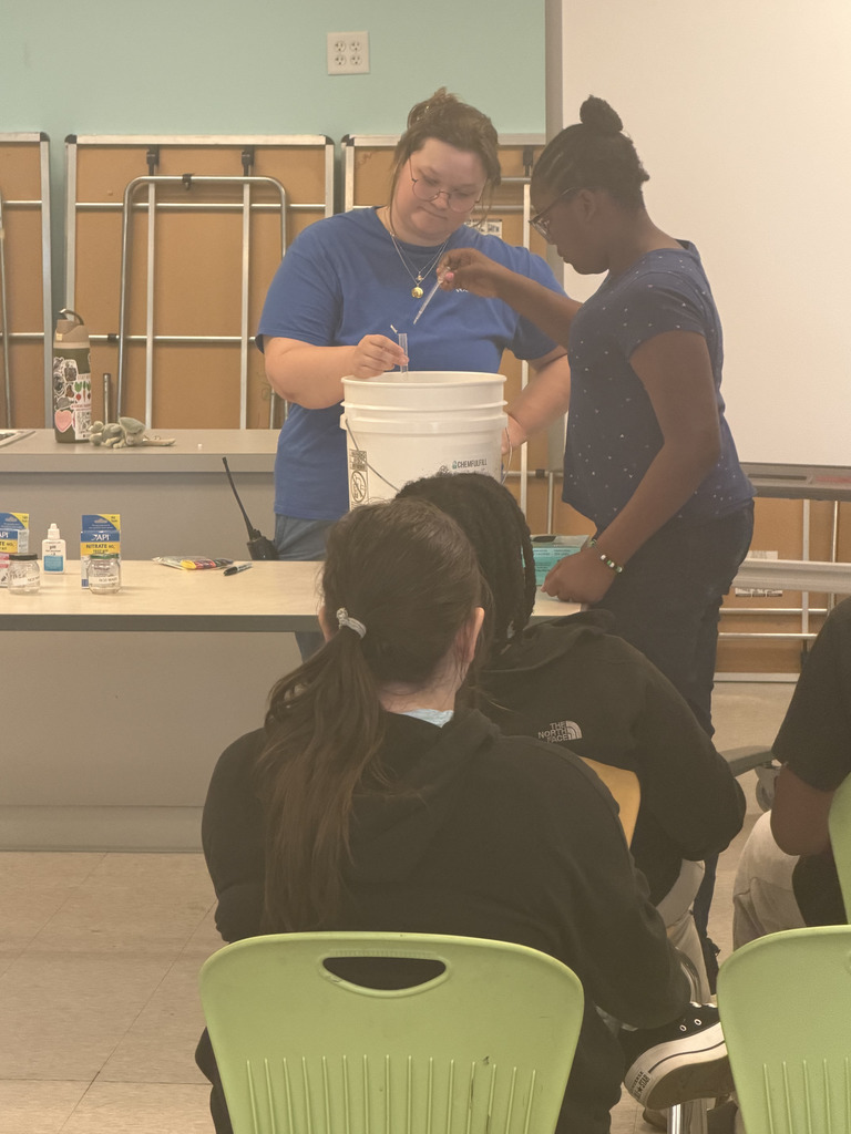 Pod 6.2 dove deep into earth science today at the Flint River Aquarium!  Student learning to test water