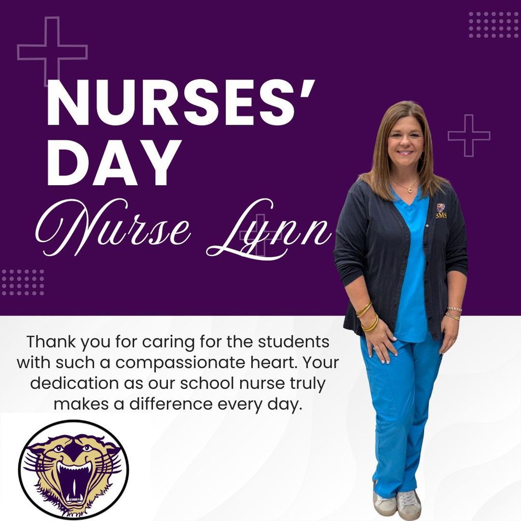 image of Nurse Lynn thanking her for caring for our school on National Nurses' Day