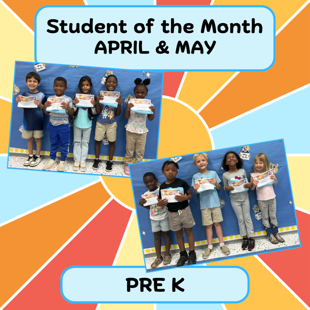 Students of the Month April and May PreK