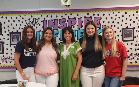 BHS Teach in the Peach Future Educator Signees with ECE Instructor Tonya Welch
