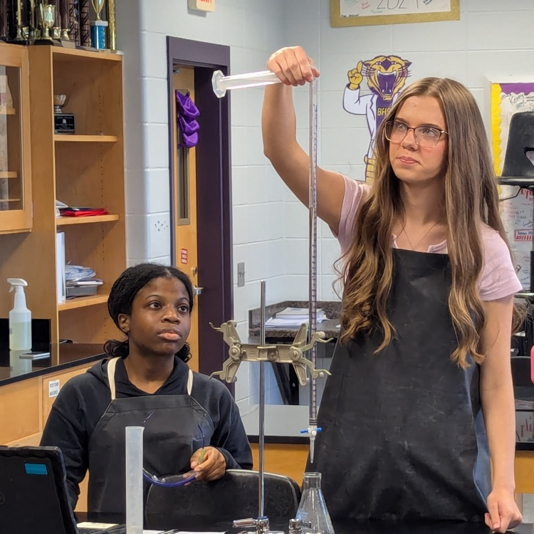 Mr. Kelley's chemists took on titrations today. It quickly turned into a competition to see who could get the lightest pink without going past the endpoint!