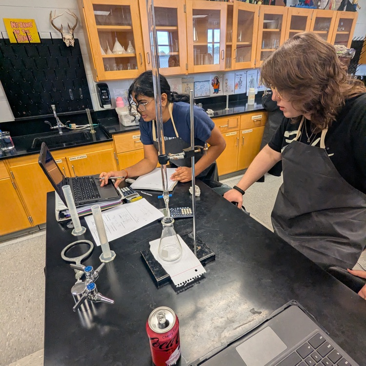 Mr. Kelley's chemists took on titrations today. It quickly turned into a competition to see who could get the lightest pink without going past the endpoint!