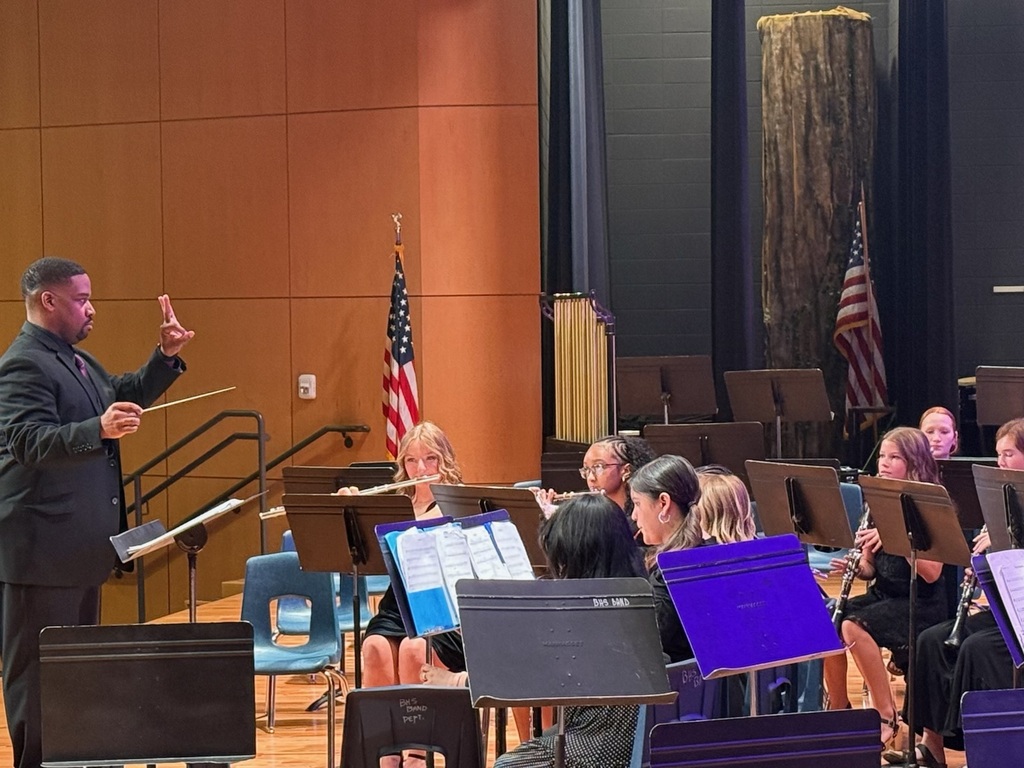 Mr. Hardin directs his BMS band during the Spring Concert.