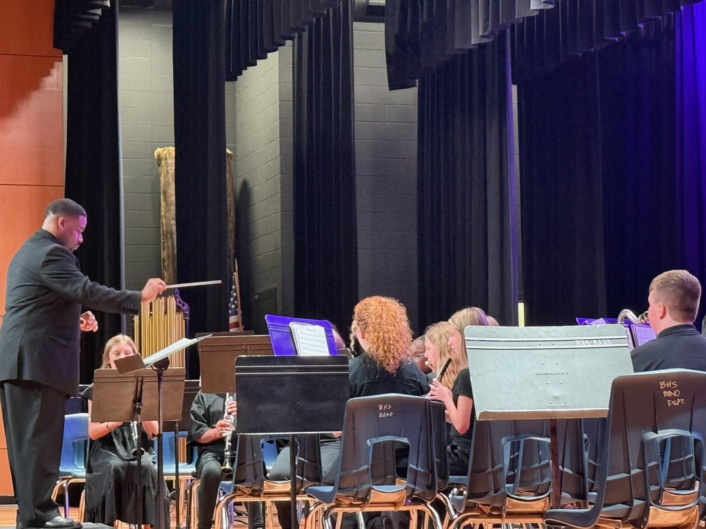 Mr. Hardin directs his BMS band during the Spring Concert.