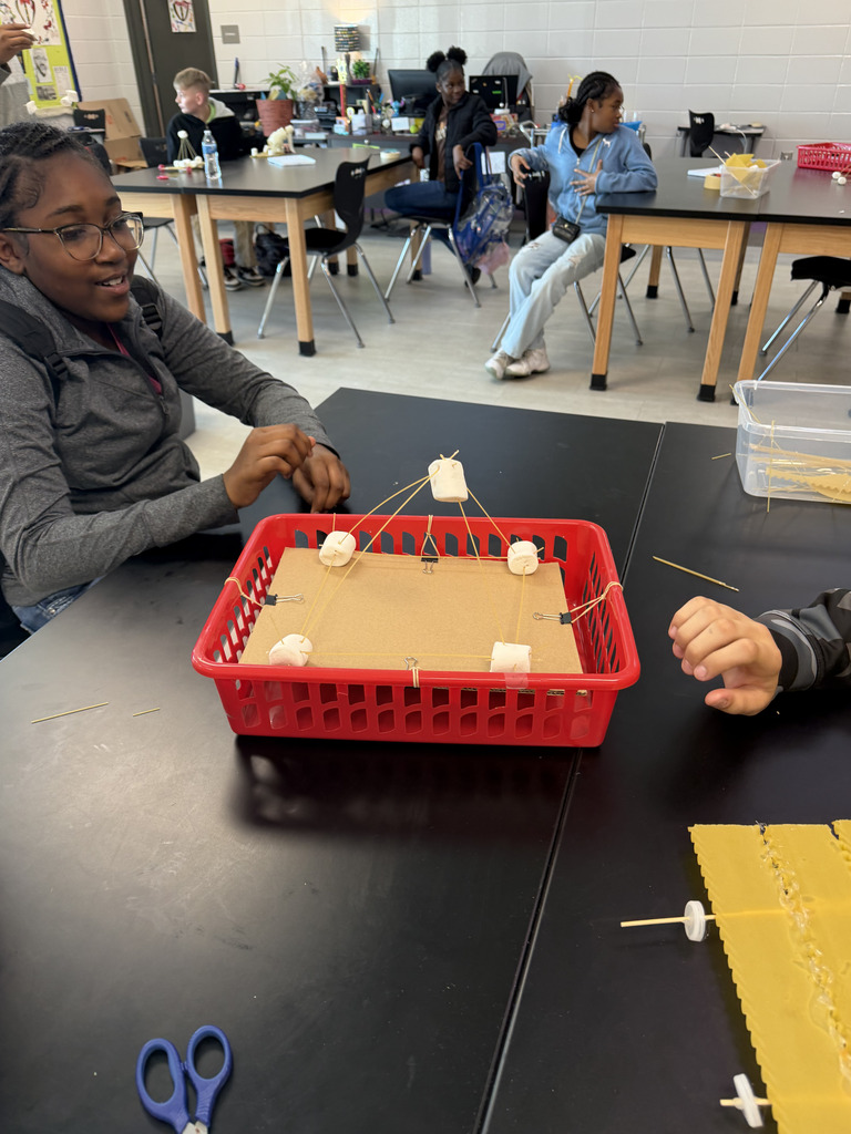 Students in Mr. Perry's Science class testing his project.