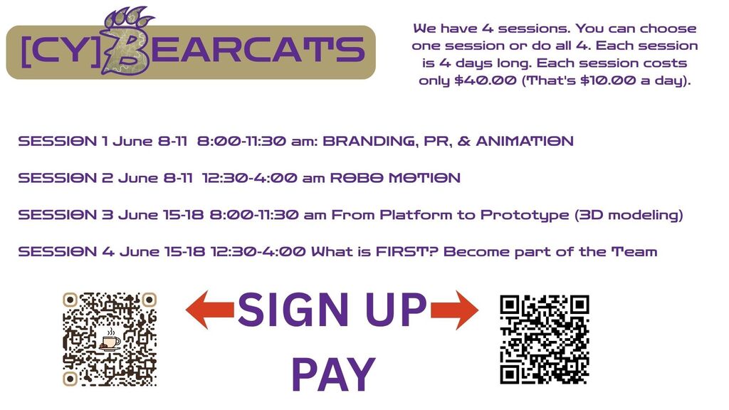 SIGN UP INFORMATION for 9-12 grade only