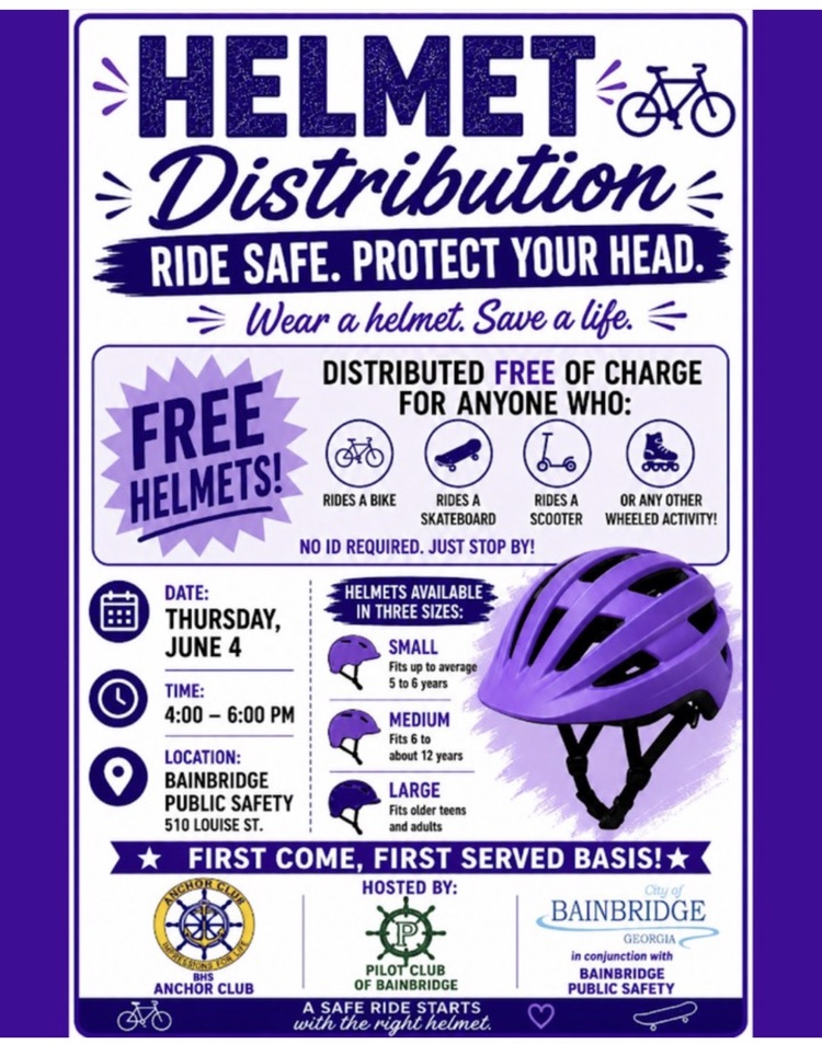 Reminder- this Thursday, feee helmet distribution