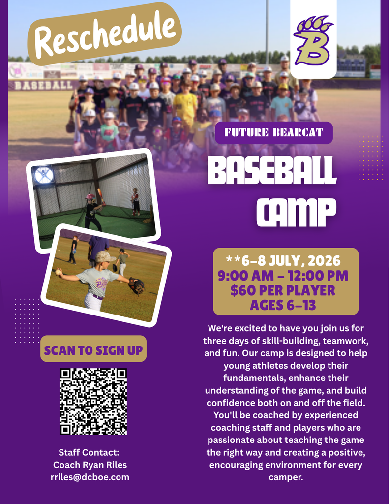 Baseball Camp Reschedule