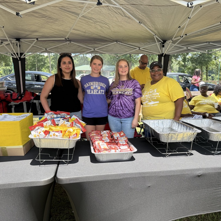 Members of the Anchor Club helped the T & S Foundation with their Back to School Bash.