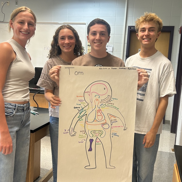 Anatomy students start off the year with a human body challenge!