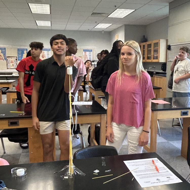 Concept students competed to see who could build the tallest marshmallow/spaghetti tower! 