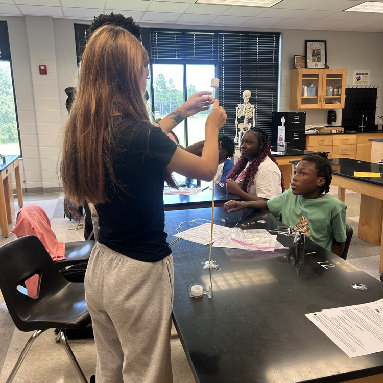 Concept students competed to see who could build the tallest marshmallow/spaghetti tower! 