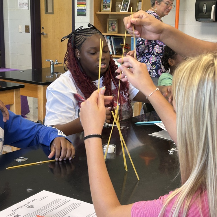 Concept students competed to see who could build the tallest marshmallow/spaghetti tower! 