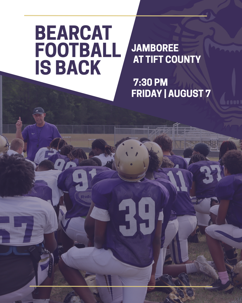Bearcat Football is back! Jamboree at Tift County tonight at 7:30 PM.