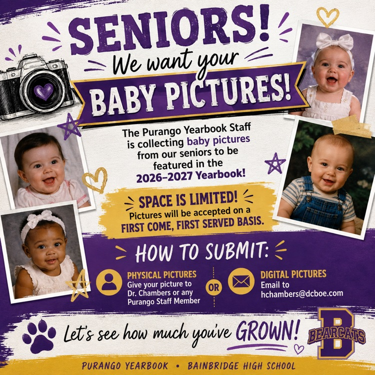 Seniors-bring in your baby pictures while space lasts 