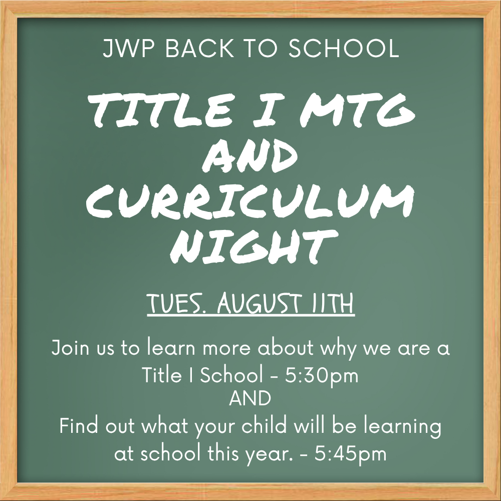 Title I and Curriculum Mtg