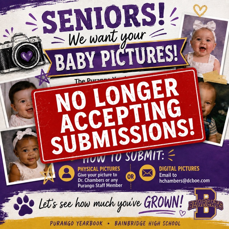 The Purango staff is no longer accepting baby pictures.  All slots have been filled.  