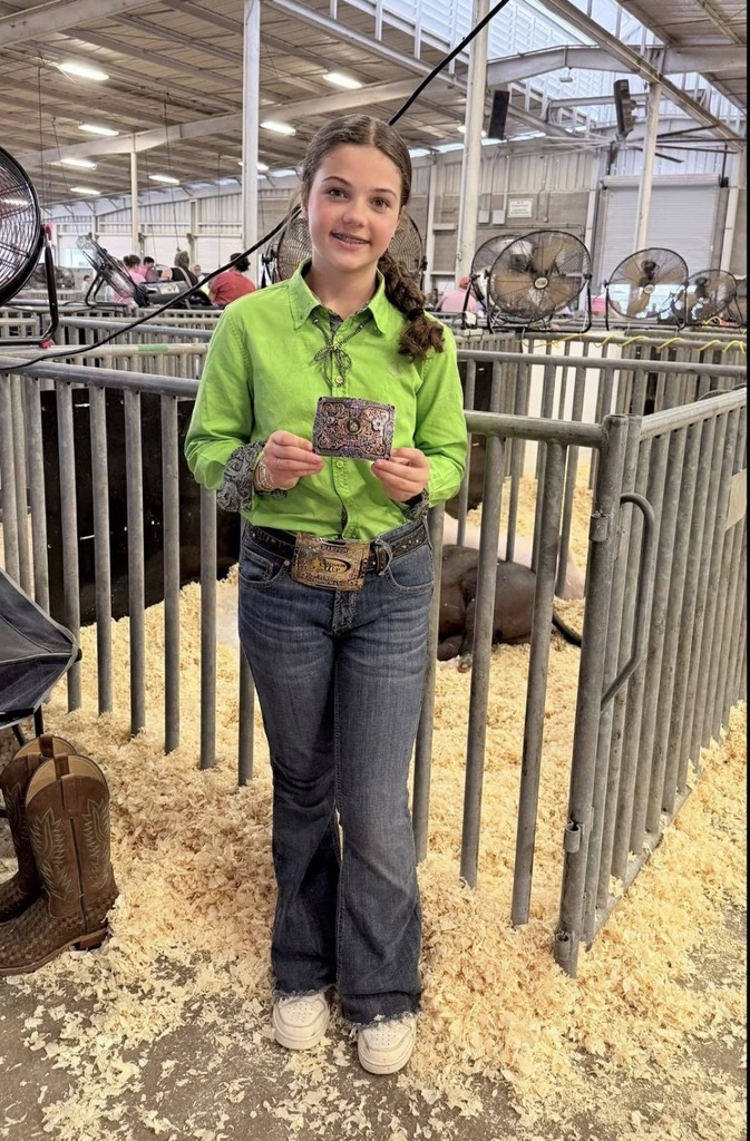 Congrats to Bainbridge Middle FFA member Maci Lynn for winning 7th grade Showmanship at the Georgia Young Farmers Livestock Show in Perry, GA!