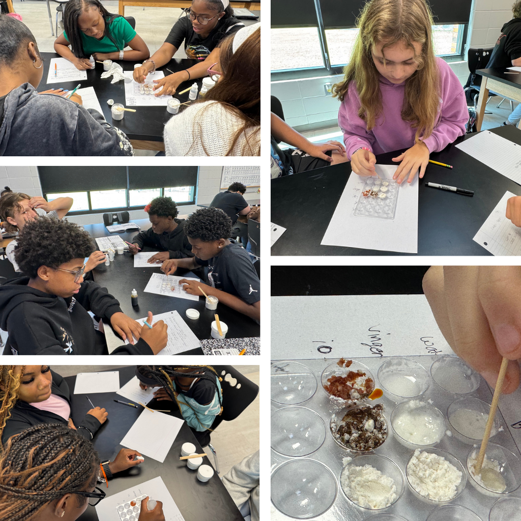 Team 8.2 students exploring Physical & Chemical Changes!