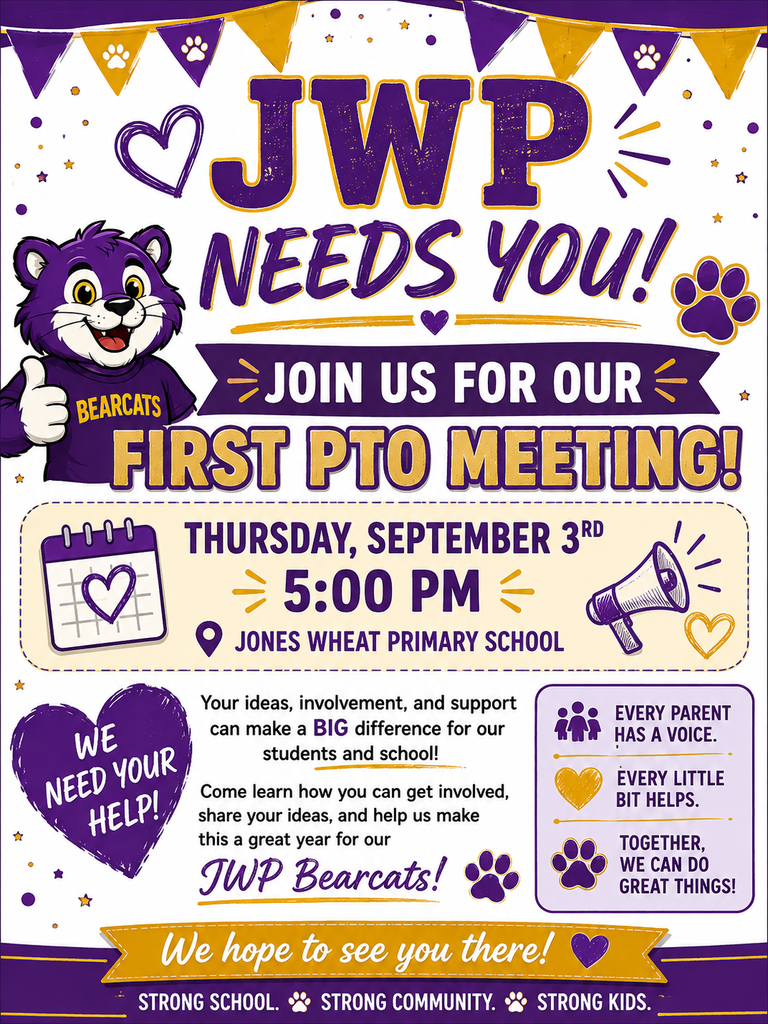 Reminder of our 1st PTO Meeting on Thursday at 5:00 p.m.