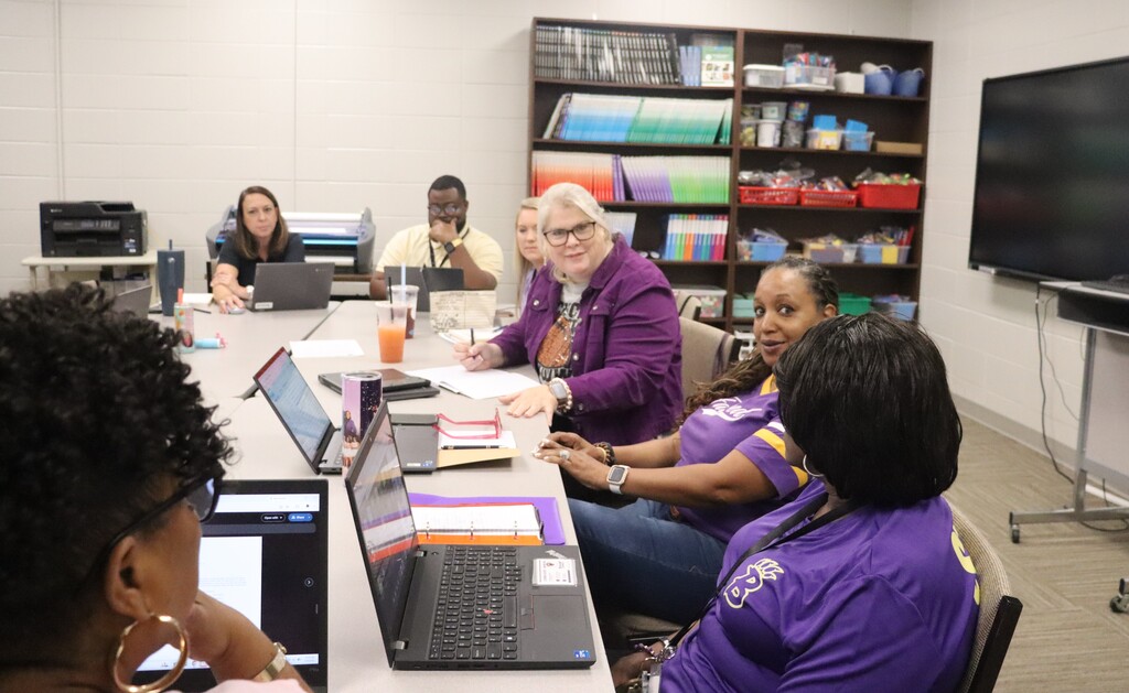 Decatur County Schools educators and staff participate in Professional Development Day, engaging in training sessions, collaborative learning, group discussions, and interactive activities designed to support teaching, learning, and student success.