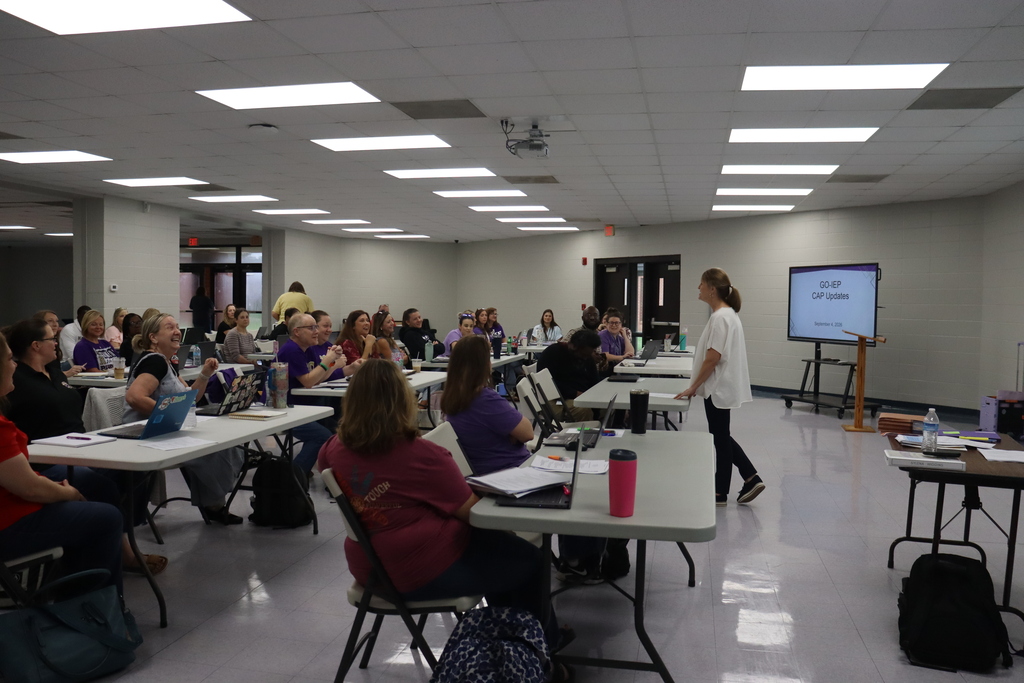 Decatur County Schools educators and staff participate in Professional Development Day, engaging in training sessions, collaborative learning, group discussions, and interactive activities designed to support teaching, learning, and student success.