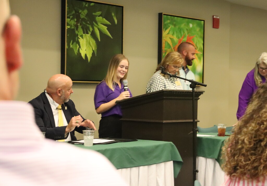 Photos from the Decatur County Schools “WE Are Bainbridge” Chamber Luncheon showcase The Bearcat Way in action, with BHS Band and cheer students welcoming guests, Buddy the Bearcat greeting attendees, students and educators highlighting STEM and technology through robotics demonstrations, student ambassadors participating in the program, and Chamber members and community leaders gathering to celebrate Decatur County Schools and the connection between strong public schools and a strong community.