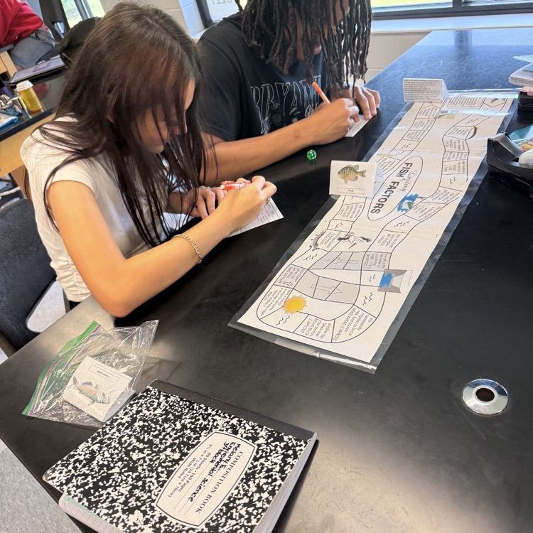 Environmental Science students explored the impacts various limiting  factors have on fish populations.