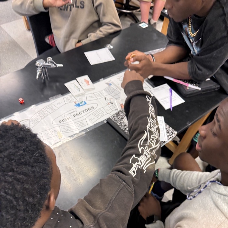 Environmental Science students explored the impacts various limiting  factors have on fish populations.