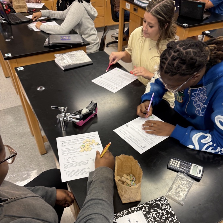 Environmental Science students explored the impacts various limiting  factors have on fish populations.