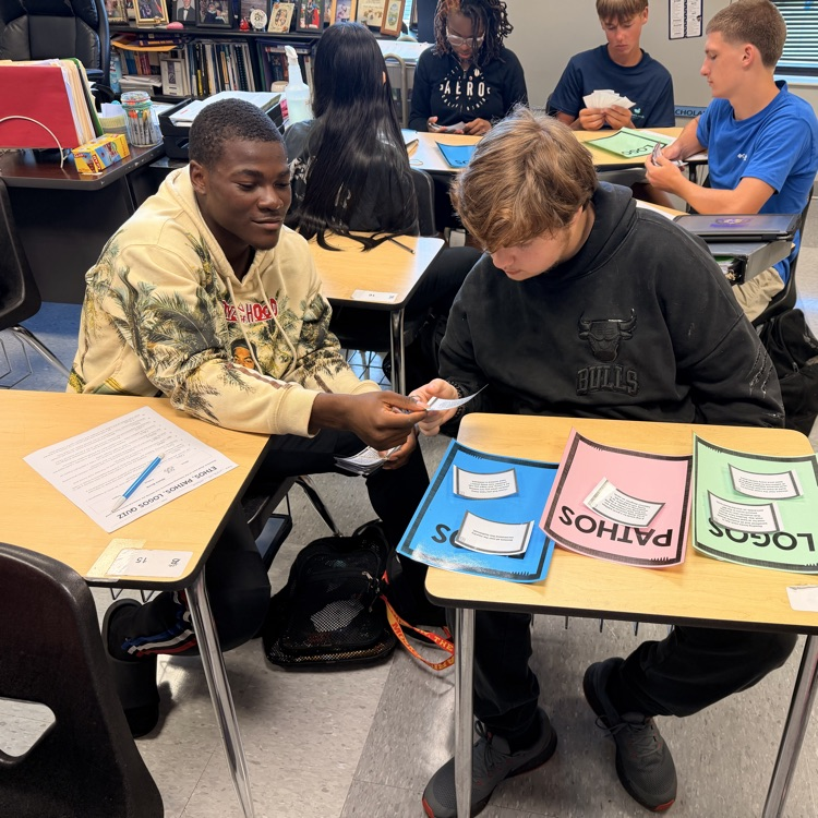 English II students sort statements according to the author's mode of persuasion. 