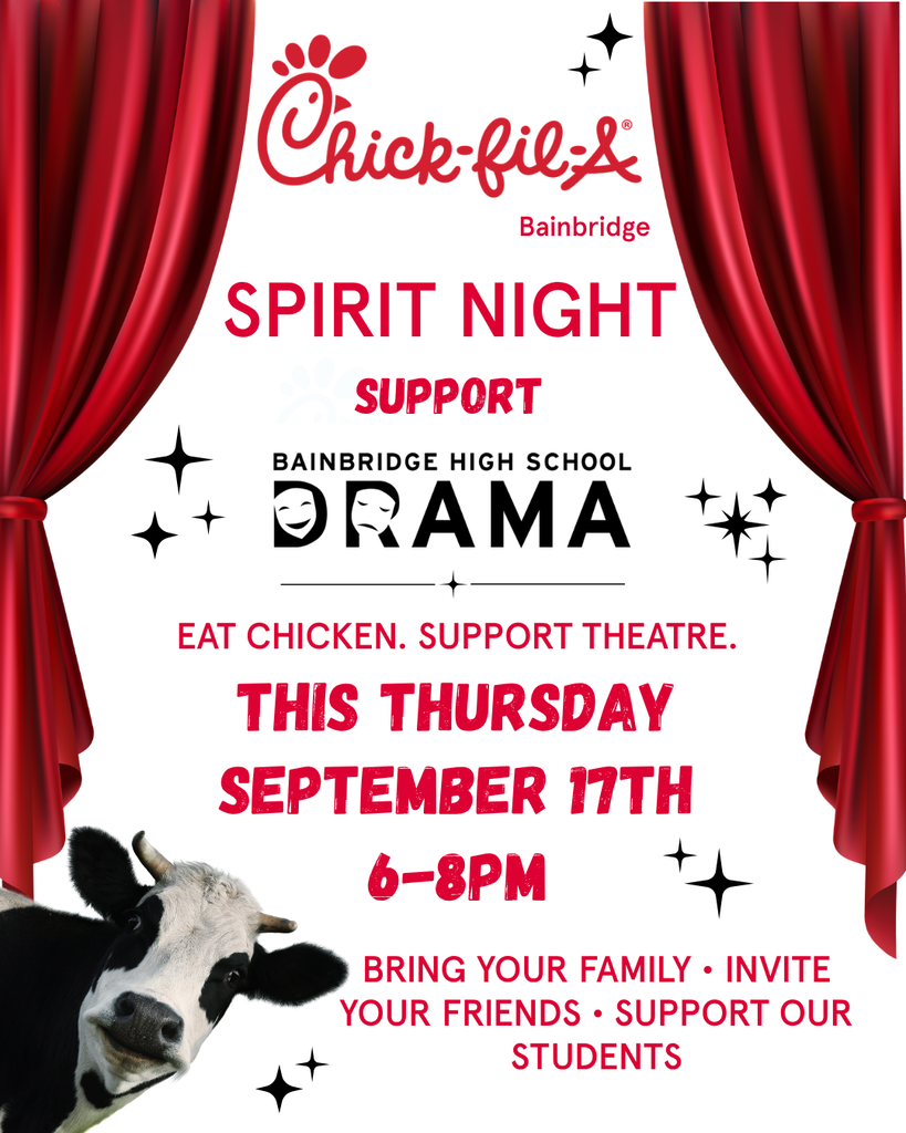 BHS Drama Spirit Night at CFA Bainbridge 9/17 6-8pm