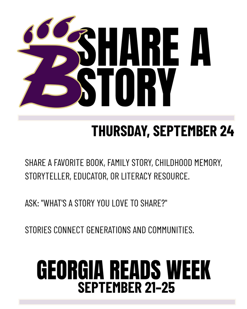 Georgia Reads Week graphic encouraging people to share favorite books, memories, and stories on September 24.