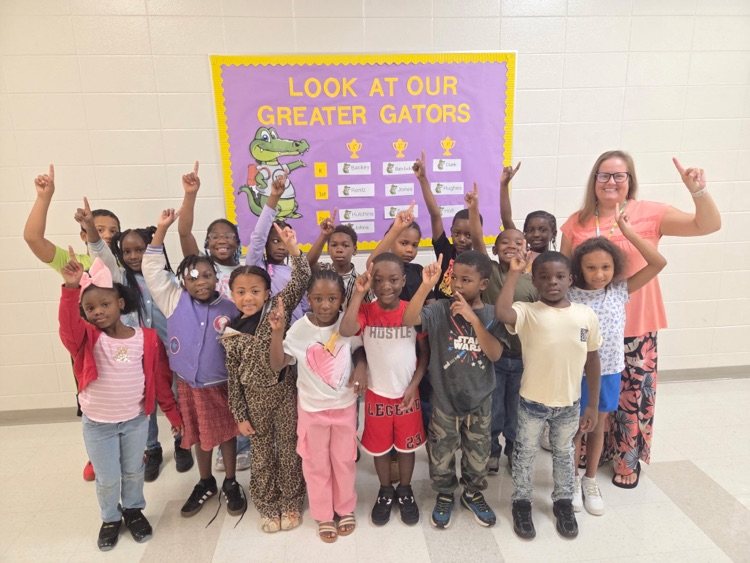 Congratulations, Ms. Hutchins' 2nd Grade Class! 1st Week on Top of the Greater Gator Board! 