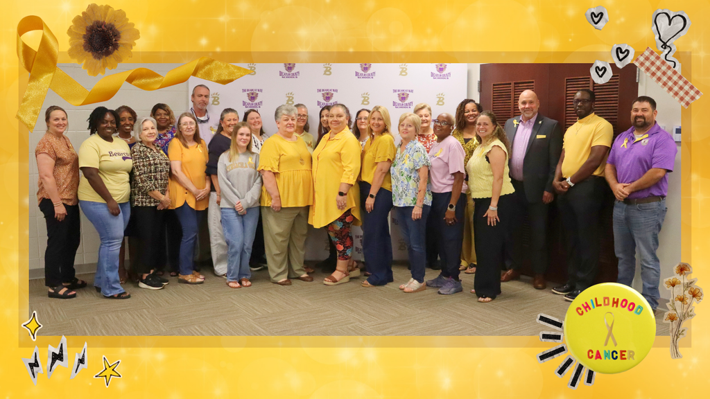 Decatur County Schools employees wear gold in recognition of Childhood Cancer Awareness Month.
