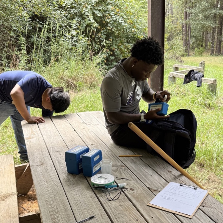 Environmental Science students investigated the chemical and physical characteristics of the pond on campus. *the minnows were promptly returned to the pond*