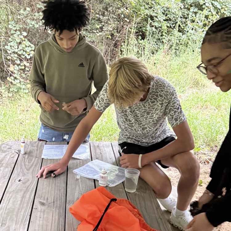 Environmental Science students investigated the chemical and physical characteristics of the pond on campus. *the minnows were promptly returned to the pond*