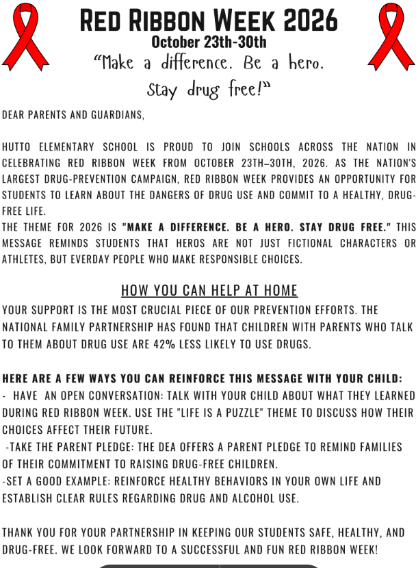 This image contains information about red ribbon week.
