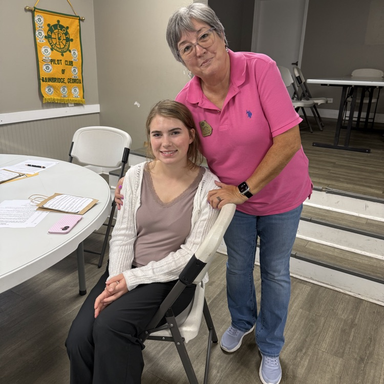 Anchor Kinsley Kirkland joined Pilot President Missy Belcher at the October Pilot meeting.