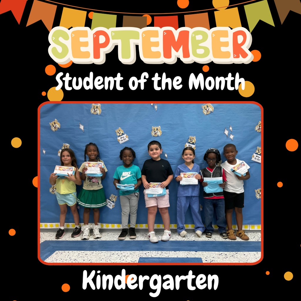 September Student of the Month Kindergarten