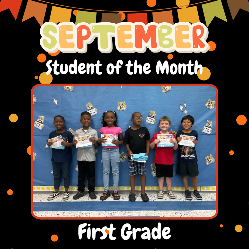 September Student of the Month First Grade