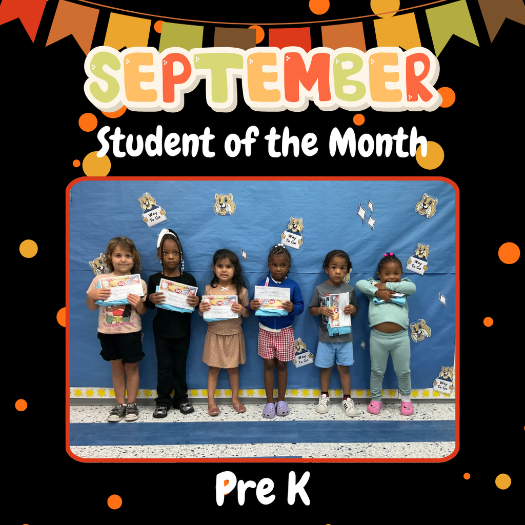 September Student of the Month PreK