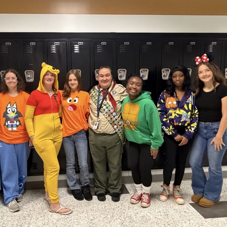 There were many characters roaming the halls today- HOCO Day 1- Disney vs Marvell