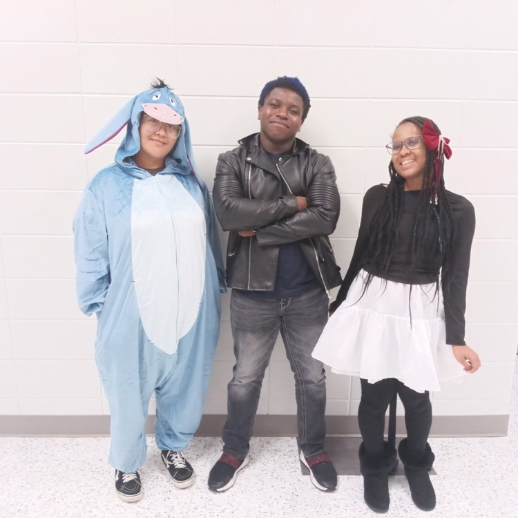 There were many characters roaming the halls today- HOCO Day 1- Disney vs Marvell