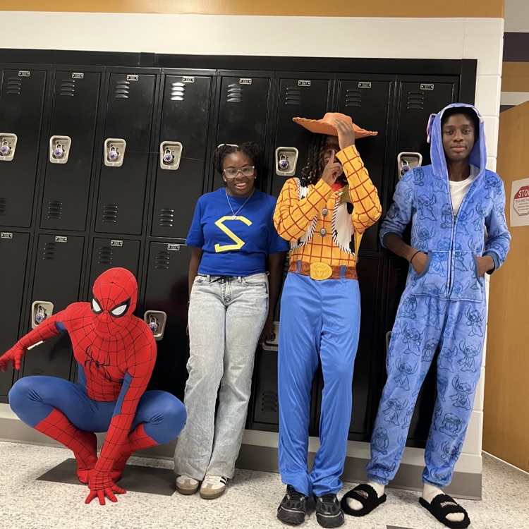 There were many characters roaming the halls today- HOCO Day 1- Disney vs Marvell